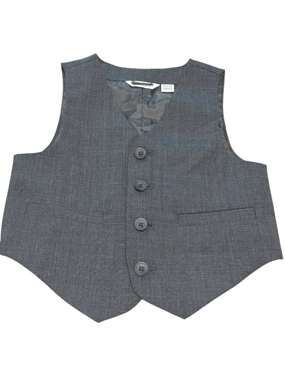 Janie and jack Boys Grey Special Occasion Vest 18-24 Months Adjustable Back